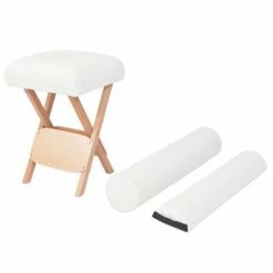 VidaXL Tabouret de massage pliant siège 12 cm d'épaisseur 2 traversins