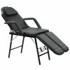 VidaXL Fauteuil de massage pour traitement facial Simili-cuir Noir