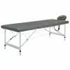 VidaXL Table de massage 4 zones Cadre en aluminium Anthracite 186x68cm
