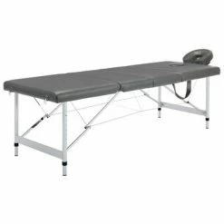 VidaXL Table de massage 4 zones Cadre en aluminium Anthracite 186x68cm