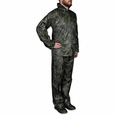 VidaXL Combinaison de pluie avec capuche 2 pcs Hommes Camouflage M 1 VidaXL Combinaison de pluie avec capuche 2 pcs Hommes Camouflage M