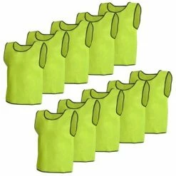 10 pcs Gilet de formation Junior Jaune