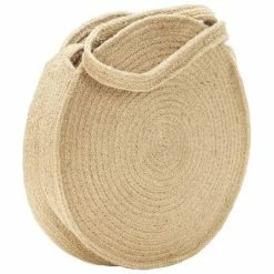 VidaXL Sac à bandoulière rond Naturel Jute fait à la main