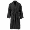 VidaXL Peignoir unisexe Terry 100 % Coton Noir M