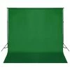 VidaXL Système de support de toile de fond 600 x 300 cm Vert