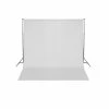 VidaXL Système de support de toile de fond 600 x 300 cm Blanc