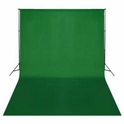 VidaXL Système de support de toile de fond 500 x 300 cm Vert