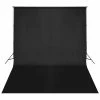 VidaXL Système de support de toile de fond 500 x 300 cm Noir
