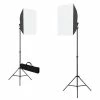 VidaXL Lampes de studio professionnelles 2 pcs 40x60 cm Acier Noir