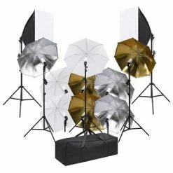 VidaXL Kit de studio de photo avec éclairage et boîtes à lumière