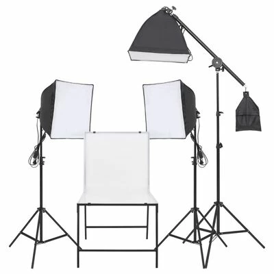 VidaXL Kit d'éclairage de studio photo avec table de prise de photos 1 VidaXL Kit d'éclairage de studio photo avec table de prise de photos