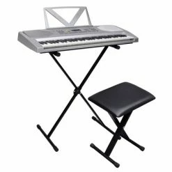 Clavier à touche électrique+support ajustable de clavier et tabouret