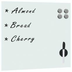 VidaXL Tableau noir magnétique mural Verre 50x50 cm