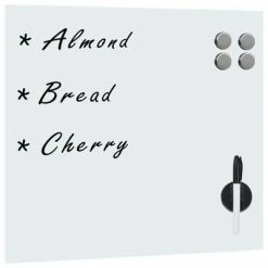 VidaXL Tableau noir magnétique mural Verre 60x60 cm