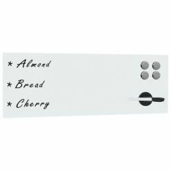 VidaXL Tableau blanc magnétique mural en verre 60 x 20 cm