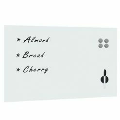 VidaXL Tableau blanc magnétique mural en verre 100 x 60 cm