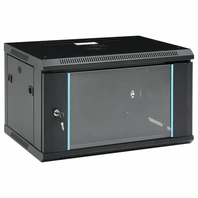 VidaXL Coffret de réseau mural 6U 19" IP20 600x450x375 mm 1 VidaXL Coffret de réseau mural 6U 19" IP20 600x450x375 mm