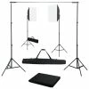 VidaXL Kit de studio photo avec boîtes à lumière et toile de fond