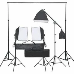 VidaXL Kit de studio photo avec ensemble d'éclairage