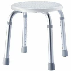 RIDDER Tabouret de salle de bain rond Blanc 150 kg A00603101