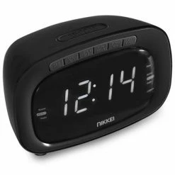 Nikkei Radio-réveil NR200BK Noir