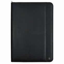 DESQ Dossier de conférence A4 avec bloc-notes et calculatrice Noir