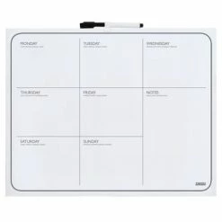 DESQ Planificateur de semaine magnétique sans cadre 40x50 cm Blanc