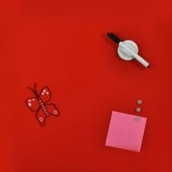 DESQ Tableau magnétique en verre 45 x 45 cm Rouge