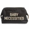 CHILDHOME Sac de toilette Baby Necessities Noir Doré