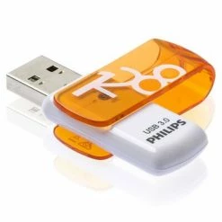 Philips Clé USB 3.0 Vivid 128 Go Blanc et orange
