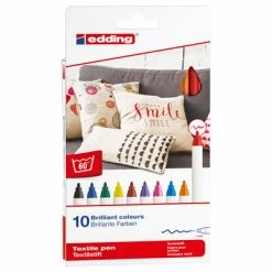 Edding Feutres à textile 10 pcs Multicolore 4600