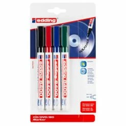 Edding Marqueurs à CD/DVD/BD 4 pcs Multicolore 8400