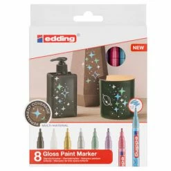 Edding Marqueurs à peinture brillante 8 pcs Multicolore 751