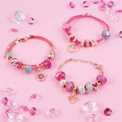 Make it real Kit de fabrication bracelets 27pcs Halo Charms Think Pink 2 Make it real Kit de fabrication bracelets 27pcs Halo Charms Think Pink – Image 2