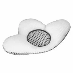 Konbanwa Coussin de soutien du dos Deluxe Gris et blanc