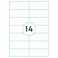 Rillprint Étiquettes autocollantes 105x42,4 mm 1000 feuilles Blanc