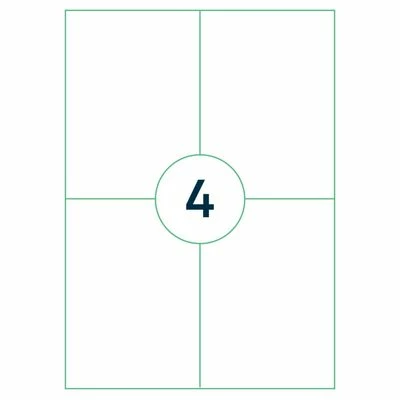 Rillprint Étiquettes autocollantes 105x148 mm 1000 feuilles Blanc 1 Rillprint Étiquettes autocollantes 105x148 mm 1000 feuilles Blanc