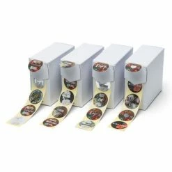 Rillprint Autocollants de cadeaux 250 pcs x 4 rouleaux Métallique