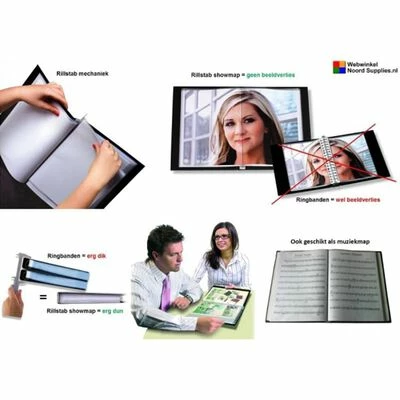 Rillstab Dossier de présentation A3 24 pochettes Noir 2 Rillstab Dossier de présentation A3 24 pochettes Noir – Image 2