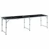 VidaXL Table de bière-pong pliable 240 cm Noir