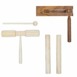 VidaXL Ensemble de percussion 3 pcs Bois
