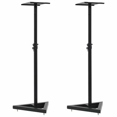 VidaXL Supports de haut-parleur de moniteur de studio 2 pcs Noir Acier 1 VidaXL Supports de haut-parleur de moniteur de studio 2 pcs Noir Acier