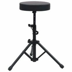 VidaXL Tabouret à tambour réglable Noir Rond