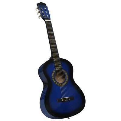 VidaXL Guitare classique de débutants et enfants Bleu 1/2 34" 1 VidaXL Guitare classique de débutants et enfants Bleu 1/2 34"