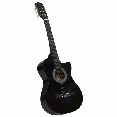 VidaXL Guitare découpée classique occidentale avec 6 cordes Noir 38" 1 VidaXL Guitare découpée classique occidentale avec 6 cordes Noir 38"