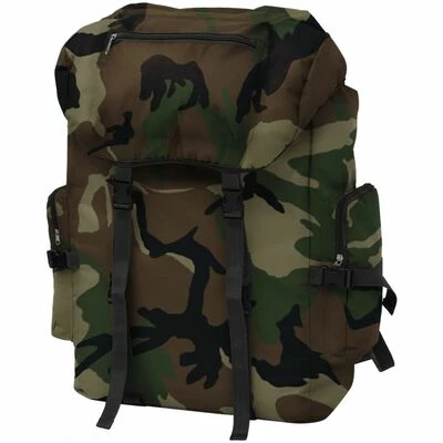 VidaXL Sac à dos en style d'armée 65 L Camouflage 1 VidaXL Sac à dos en style d'armée 65 L Camouflage