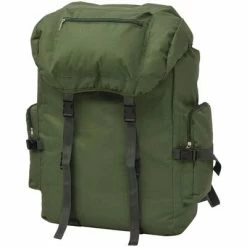 VidaXL Sac à dos en style d'armée 65 L Vert