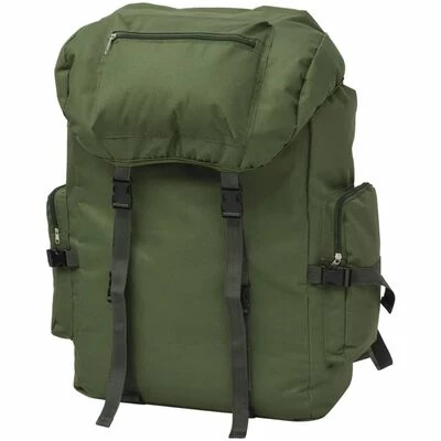 VidaXL Sac à dos en style d'armée 65 L Vert 1 VidaXL Sac à dos en style d'armée 65 L Vert