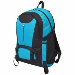 VidaXL Sac à dos de randonnée 40 L Noir et bleu