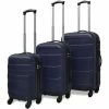 VidaXL Valise rigide 3 pièces Bleu